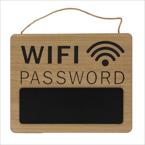 Holzschild WIFI Password, Diverse