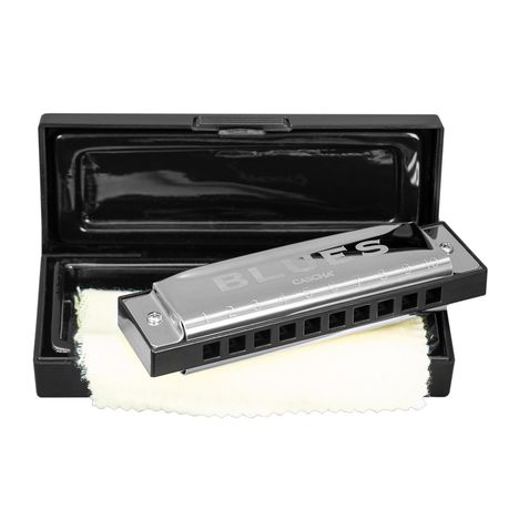 Blues Harmonica in A (incl. case and cleaning cloth), Diverse