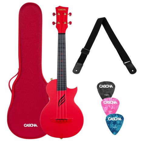 Ukulele Carbon Fibre Red Set, Diverse