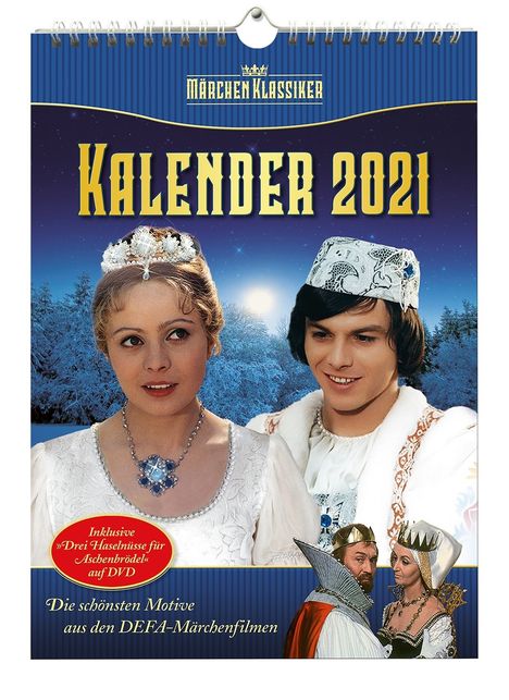 Märchen Klassiker-Kalender 2021 (Inklusive DVD), 1 Kalender und 1 DVD
