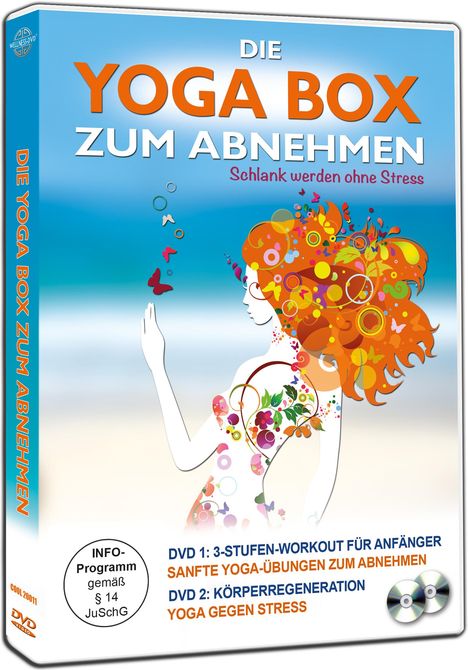 Die Yoga Box zum Abnehmen - Schlank werden ohne Stress, 2 DVDs