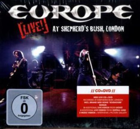 Europe: Live! At Shepherd's Bush, London, 1 CD und 1 DVD