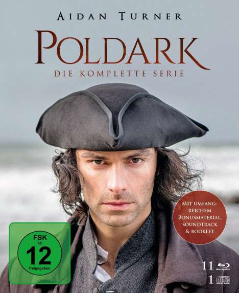 Poldark (Komplette Serie) (Blu-ray), 11 Blu-ray Discs und 1 CD