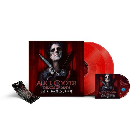 Alice Cooper: Theatre Of Death - Live At Hammersmith 2009 (180g) (Limited Edition) (Clear Red Vinyl), 2 LPs und 1 DVD