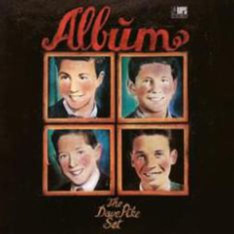 Text: "Album", "The Doo-Rite Set". Illustration von vier lächelnden jungen Männern in farbigen quadratischen Rahmen.