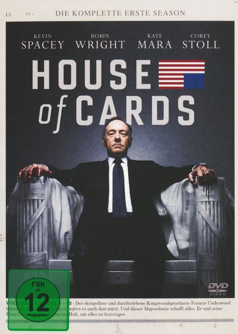 House Of Cards Season 1, 4 DVDs