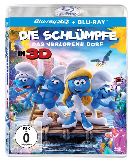 Die Schlümpfe - Das verlorene Dorf (3D &amp; 2D Blu-ray), 2 Blu-ray Discs