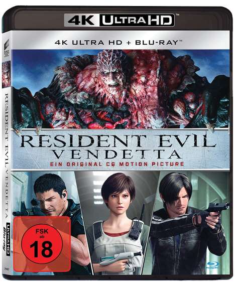 Resident Evil: Vendetta (Ultra HD Blu-ray &amp; Blu-ray), 1 Ultra HD Blu-ray und 1 Blu-ray Disc
