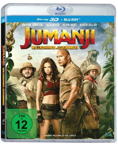 Jumanji: Willkommen im Dschungel (3D &amp; 2D Blu-ray), 2 Blu-ray Discs