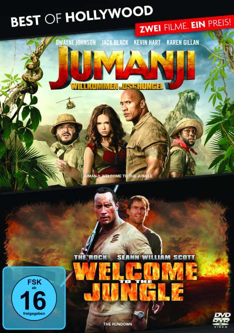 Jumanji: Willkommen im Dschungel / Welcome to the Jungle, 2 DVDs