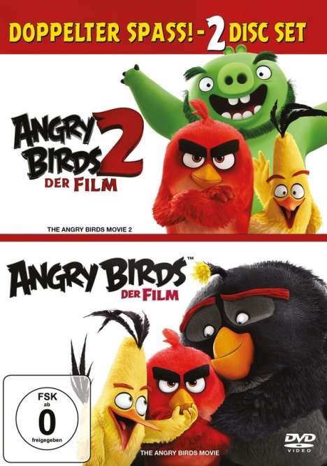 Angry Birds - Der Film / Angry Birds 2 - Der Film, 2 DVDs