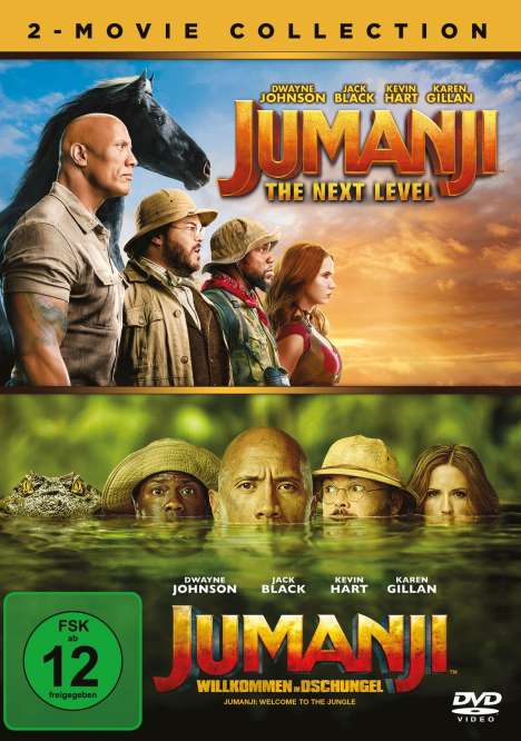 Jumanji: Willkommen im Dschungel / Jumanji: The Next Level, 2 DVDs