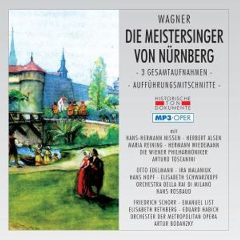 Richard Wagner (1813-1883): Die Meistersinger von Nürnberg (3 Gesamtaufnahmen/MP3-Format), 2 MP3-CDs