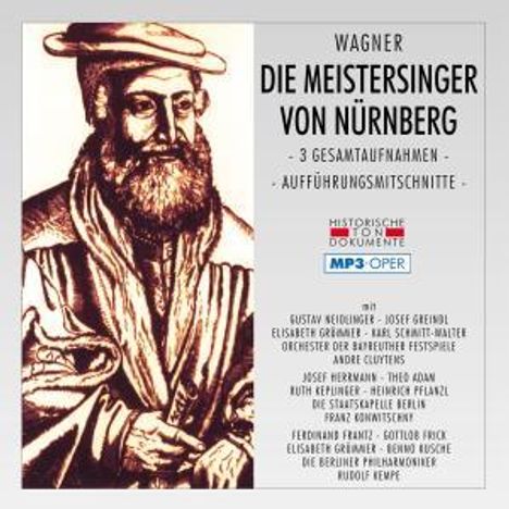 Richard Wagner (1813-1883): Die Meistersinger von Nürnberg (3 Gesamtaufnahmen/MP3-Format), 2 MP3-CDs