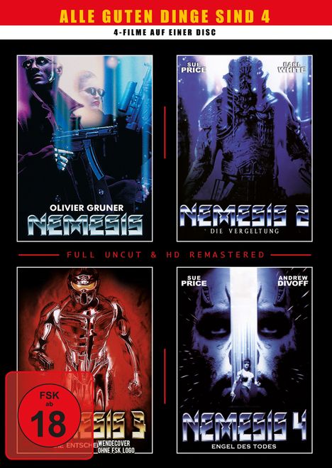 Nemesis 1-4, DVD