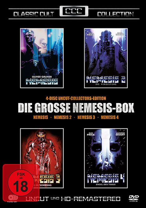 Die grosse Nemesis-Box 1-4 (Uncut-Collectors Edition), 4 DVDs