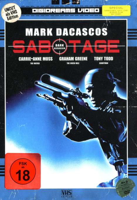 Sabotage (1996) (VHS-Edition) (Blu-ray &amp; DVD im Mediabook), 1 Blu-ray Disc und 1 DVD