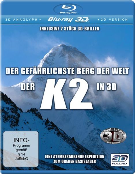 K 2 - Der gefährlichste Berg der Welt (2D &amp; 3D Blu-ray mit 2 3D-Brillen), Blu-ray Disc