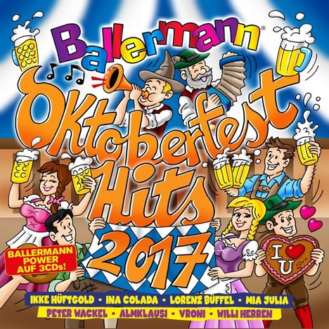 Ballermann Oktoberfest Hits 2017, 3 CDs
