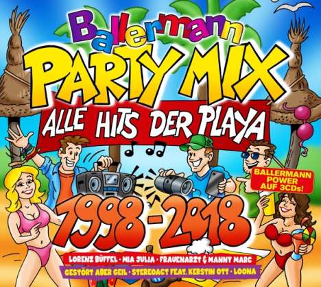 Ballermann Party Mix 1998 - 2018, 3 CDs