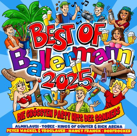 Best Of Ballermann 2025: Die größten Party Hits des Sommers, 2 CDs