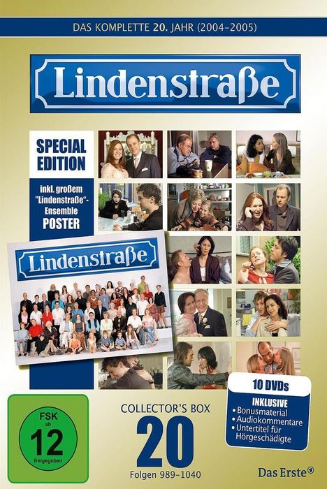 Lindenstraße Staffel 20 (Limited Edition mit Poster), 10 DVDs