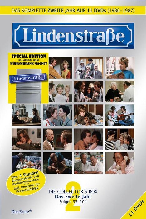 Lindenstraße Staffel 2 (Sonderedition mit Kühlschrank-Magnet), 11 DVDs