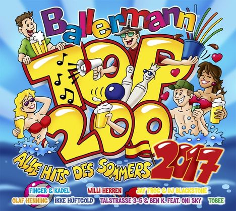 Ballermann Top 200 Alle Hits des Sommers 2017, 3 CDs