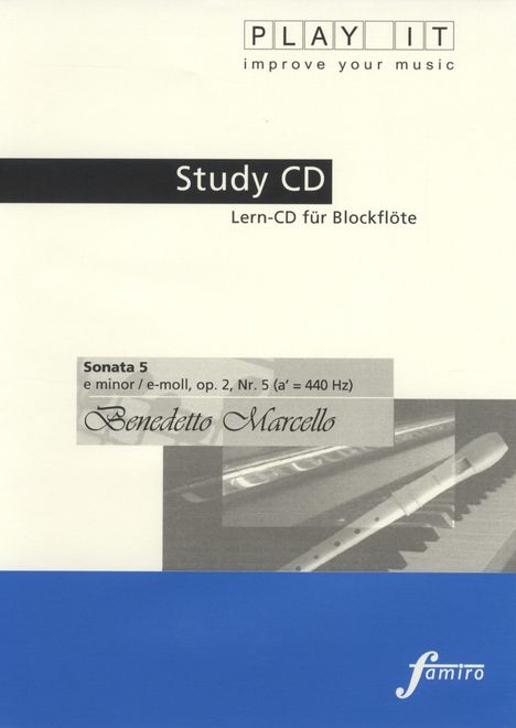 Benedetto Marcello (1686-1739): Study-CD Recorder - Sonata 5,e-moll,op. 2,Nr. 5, CD