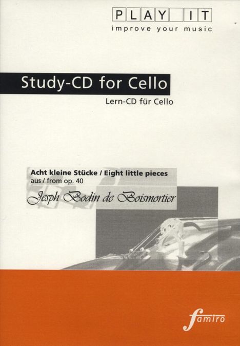 Play-it Studio-CD Cello: Joseph Bodin de Boismortier, CD