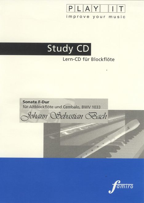 Sonate F-Dur für Altblockflöte und Cembalo; BWV 1033, CD
