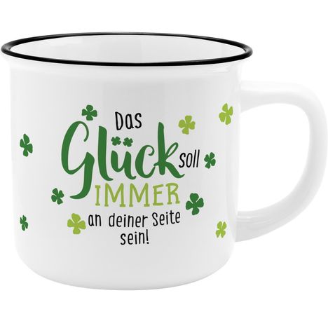 Becher in Emaille-Optik "Alles wird gut... nach dem ersten Kaffee!", Diverse