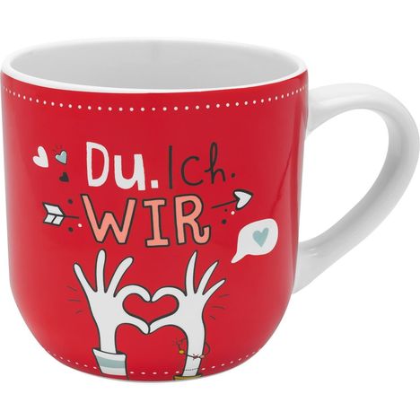 H:)PPYlife Tasse groß Motiv "Du. Ich. Wir.", Diverse