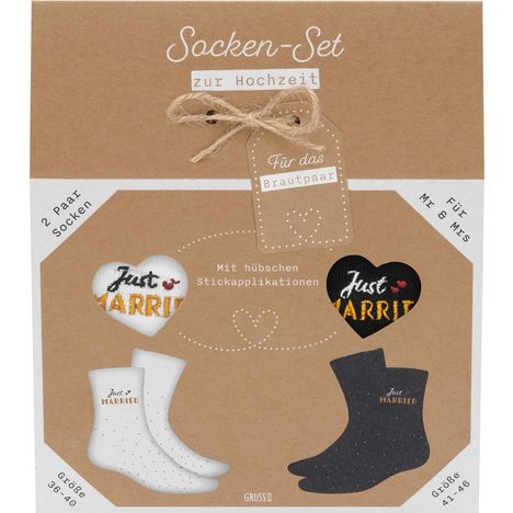 GRUSS &amp; CO Socken-Set Motiv "Just married", Diverse