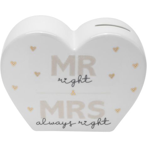 GRUSS &amp; CO Spardose Motiv " Mr right - Mrs always right", Diverse