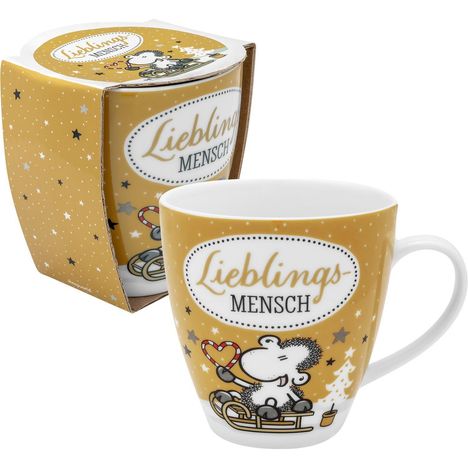 Sheepworld Tasse mit Motivdruck: "Lieblingsmensch", inkl. Geschenkbanderole, mit Golddruck, Diverse