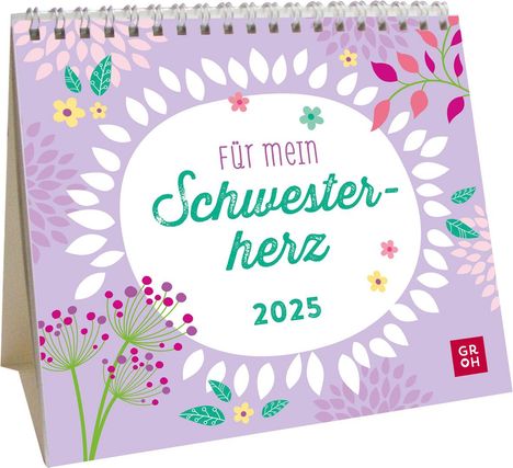 Mini-Kalender 2025: Für mein Schwesterherz, Kalender