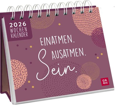 Mini-Wochenkalender 2026: Einatmen. Ausatmen. Sein., Kalender