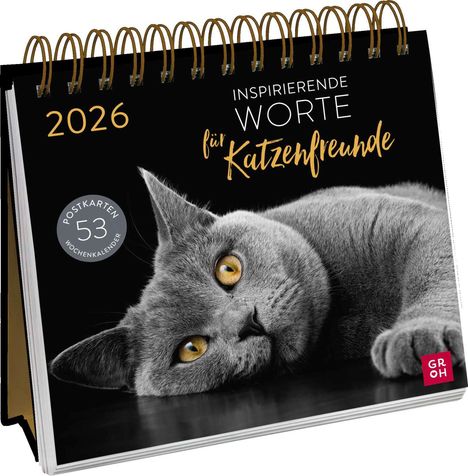 Inspirierende Worte für Katzenfreunde 2026, Kalender