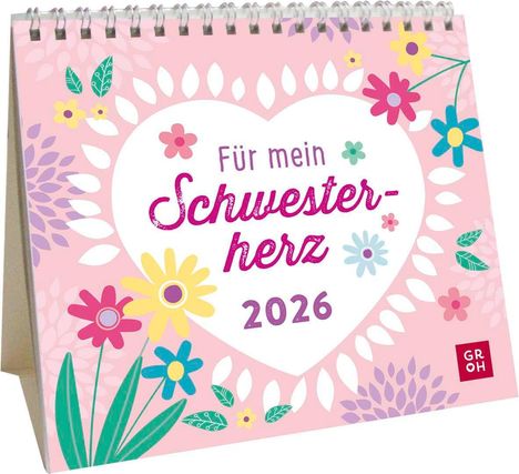 Mini-Kalender 2026: Für mein Schwesterherz, Kalender