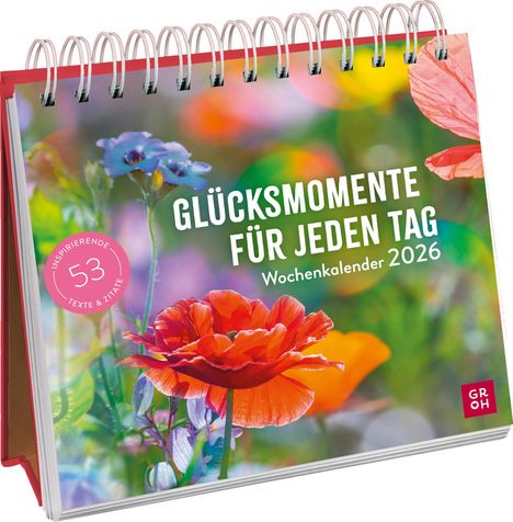 Glücksmomente für jeden Tag 2026, Kalender