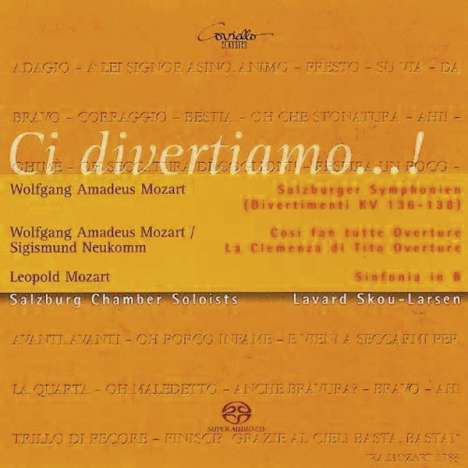 Wolfgang Amadeus Mozart (1756-1791): Divertimenti KV 136-138, Super Audio CD