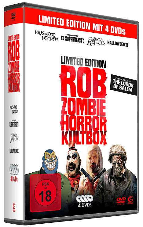 Rob Zombie - Horror Kultbox, 4 DVDs