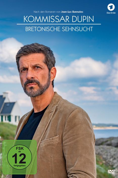 „KOMMISSAR DUPIN: BRETONISCHE SEHNSUCHT“, ein Mann mit Bart steht in einer Küstenlandschaft, Logo oben rechts.