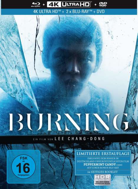 Burning (Ultra HD Blu-ray &amp; Blu-ray &amp; DVD im Mediabook), 1 Ultra HD Blu-ray, 2 Blu-ray Discs und 1 DVD