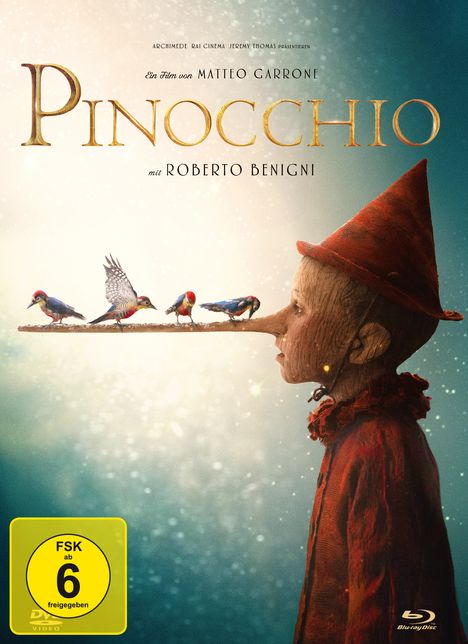 Pinocchio (2019) (Blu-ray &amp; DVD im Mediabook), 1 Blu-ray Disc und 1 DVD