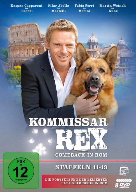 Kommissar Rex - Comeback in Rom (Staffel 11-13), 8 DVDs