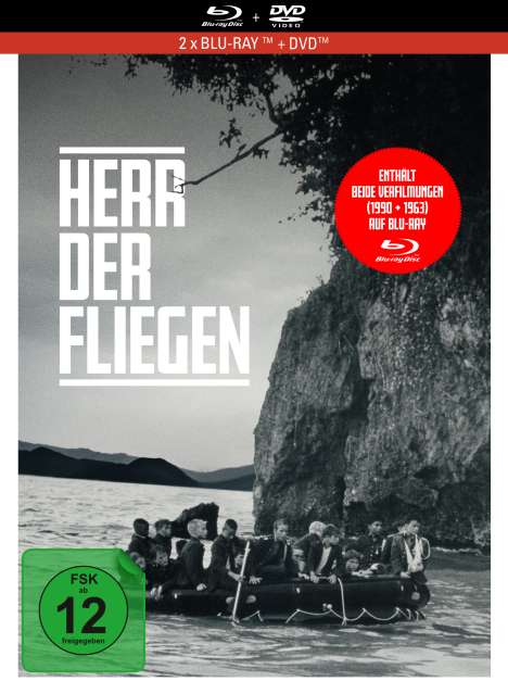 Herr der Fliegen (1990) (Blu-ray &amp; DVD im Mediabook), 2 Blu-ray Discs und 1 DVD