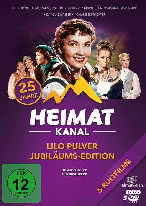 Lilo Pulver Jubiläums-Edition (25 Jahre Heimatkanal), 5 DVDs
