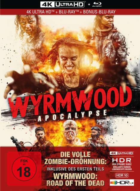 Wyrmwood: Apocalypse (Ultra HD Blu-ray &amp; Blu-ray im Mediabook), 1 Ultra HD Blu-ray und 2 Blu-ray Discs